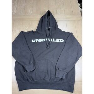 Unrivaled Hoodie Mens XL Black Streetwear Graphic Kangaroo Grunge